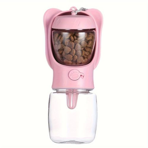 2 In 1 Dog Water Bottle, Leak Proof Portable Pet Water Bottle With Food Container, Outdoor Portable Water Dispenser For Dog, Puppy Supply For Walking 2 In 1 Dog Water Bottle, Leak Proof Portable Pet Water Bottle With Food Container, Outdoor Portable Water Dispenser For Dog, Puppy Supply For Walking
