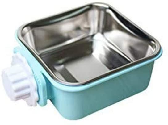 Stainless Steel Pet Crate Bowl Removable Cage Hanging Bowls with Bolt Holder for Pets Stainless Steel Pet Crate Bowl Removable Cage Hanging Bowls with Bolt Holder for Pets